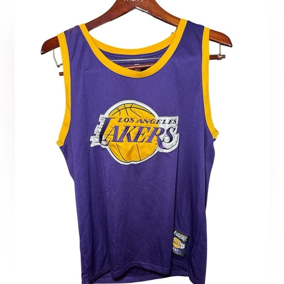 NBA LeBron James Los Angeles Lakers Jersey Large Purple&Yellow - Picture 5 of 6